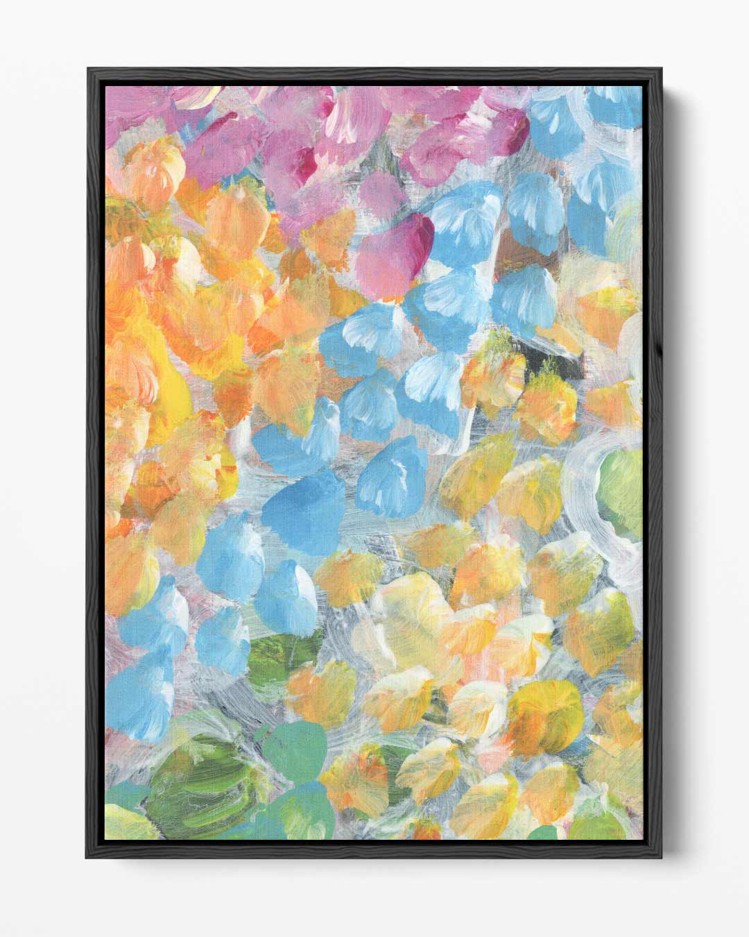 Vrolijke Kleurenexplosie Kunstwerk-canvas-dibond-plexiglas-wanddecoratie-WallArtistic