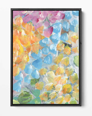 Vrolijke Kleurenexplosie Kunstwerk-canvas-dibond-plexiglas-wanddecoratie-WallArtistic