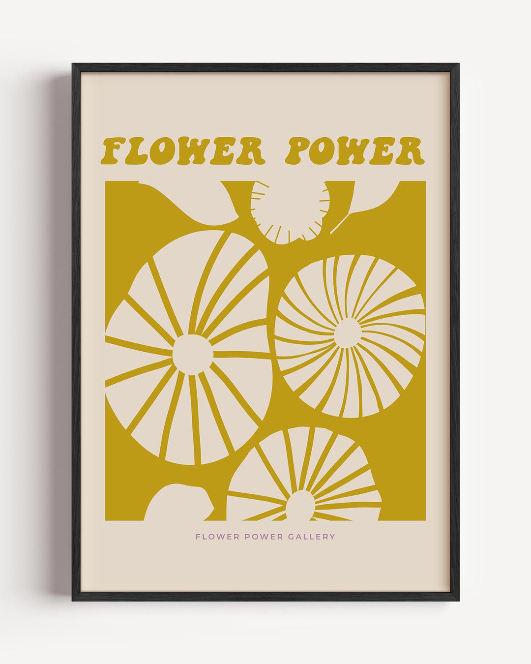 Hippe Retro Bloemenposter-WallArtistic