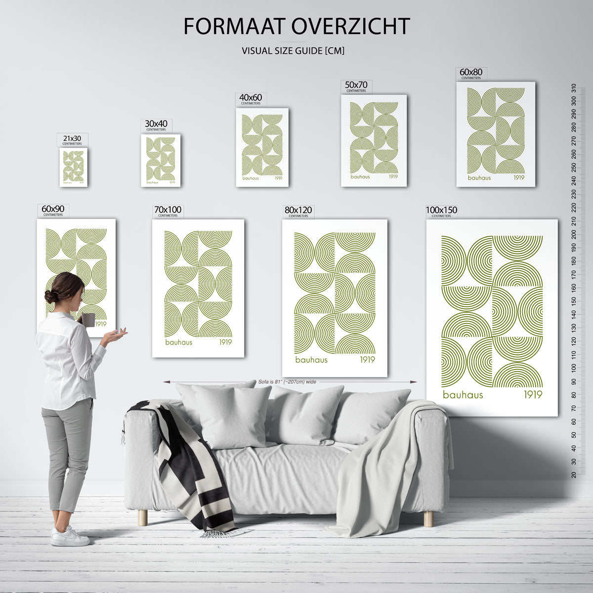 Cirkelritme en lijnen Poster