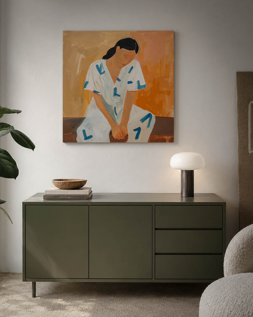 Dromerige vrouw Kunstwerk