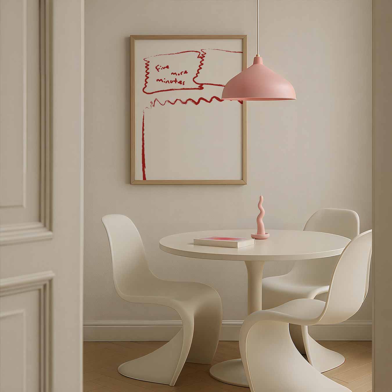 Vrolijke "Five More Minutes" Wekkerposter