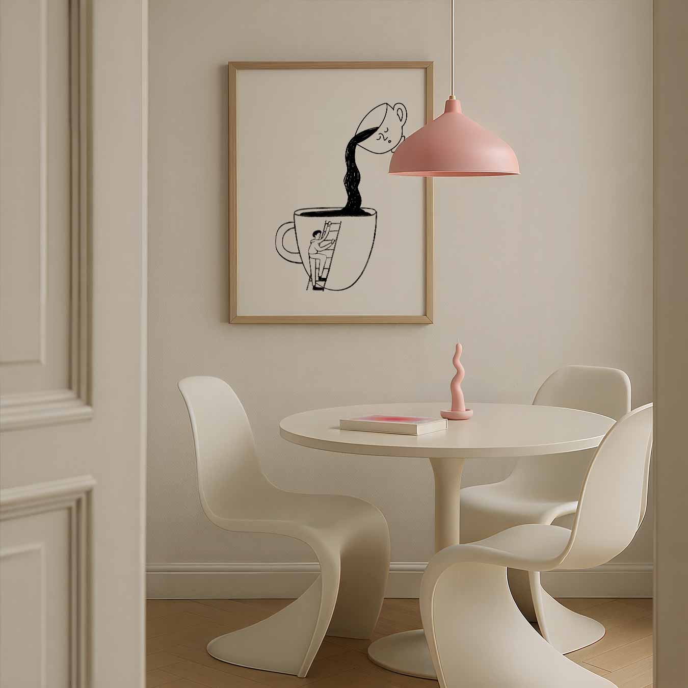 Koffie Avontuur Illustratie Poster