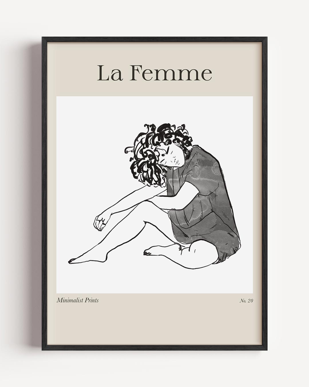 La Femme Minimalistische Kunstposter-WallArtistic
