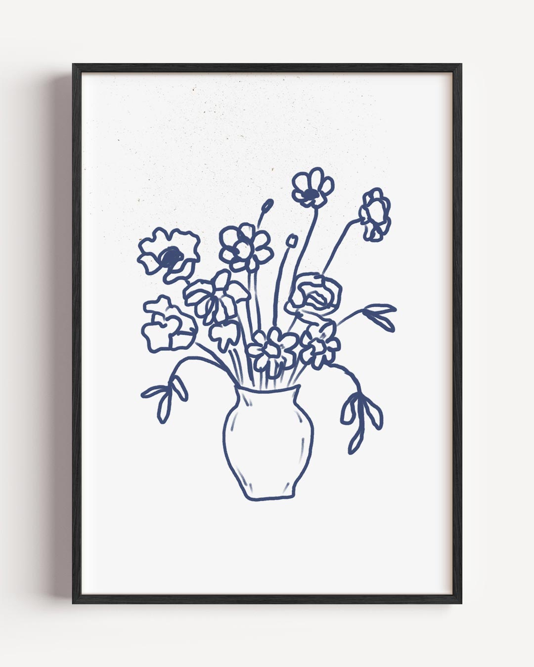 Bloemstilleven in Blauw Poster-WallArtistic