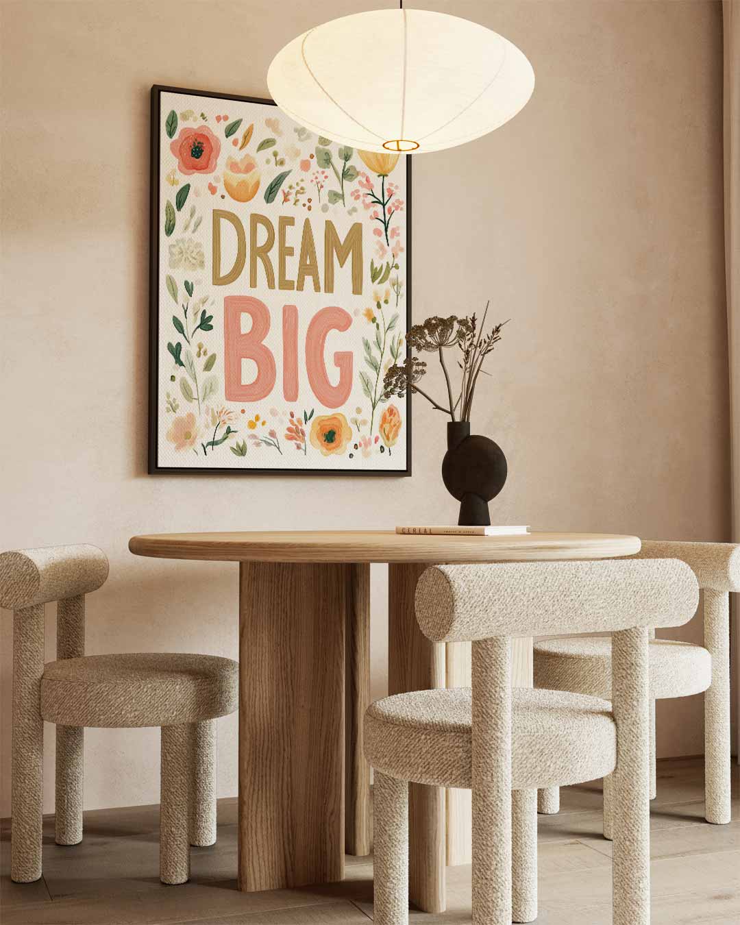 Dream Big Bloemenposter Kunstwerk-canvas-dibond-plexiglas-wanddecoratie-WallArtistic