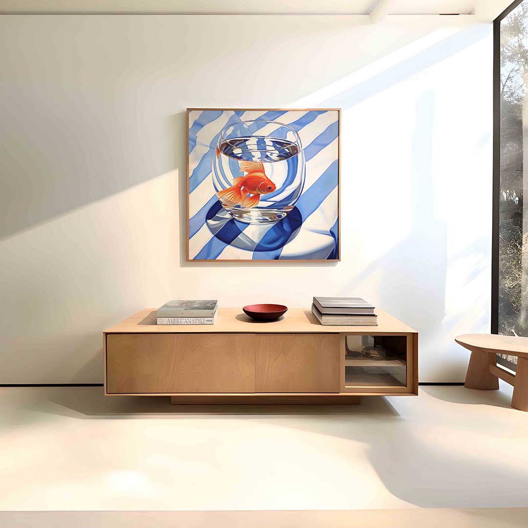 Goudvis in glas Poster