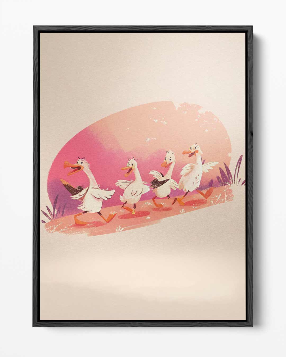 Eendjes Parade Kunstwerk-canvas-dibond-plexiglas-wanddecoratie-WallArtistic