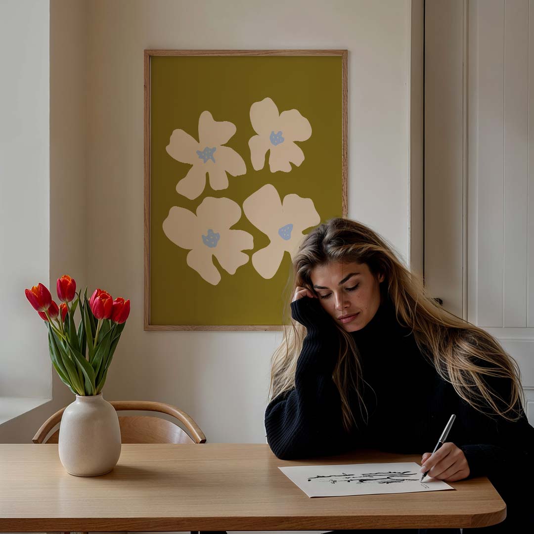 Rustieke Bloemen Poster-WallArtistic