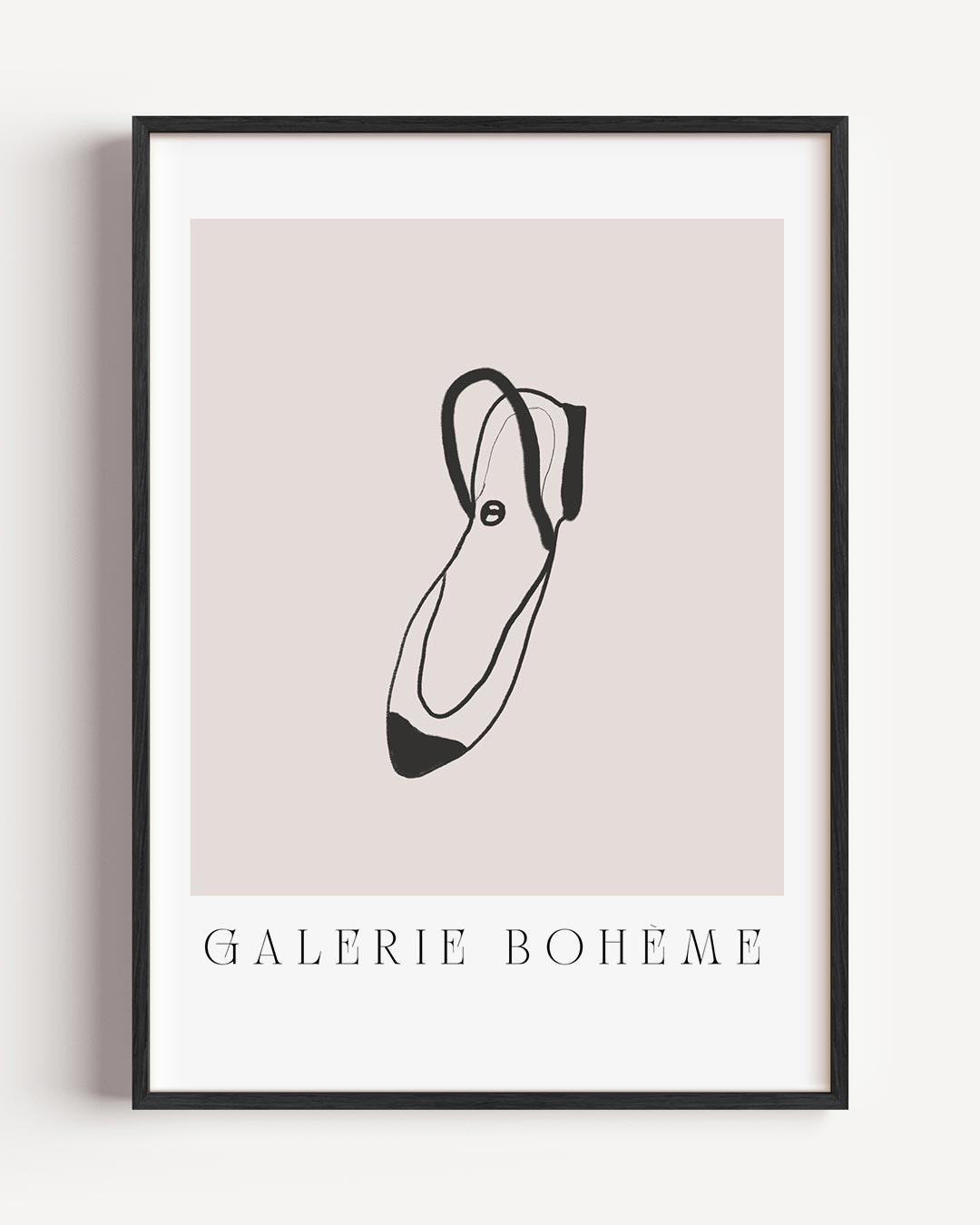 Elegante Lijntekening Sandaal Poster-WallArtistic